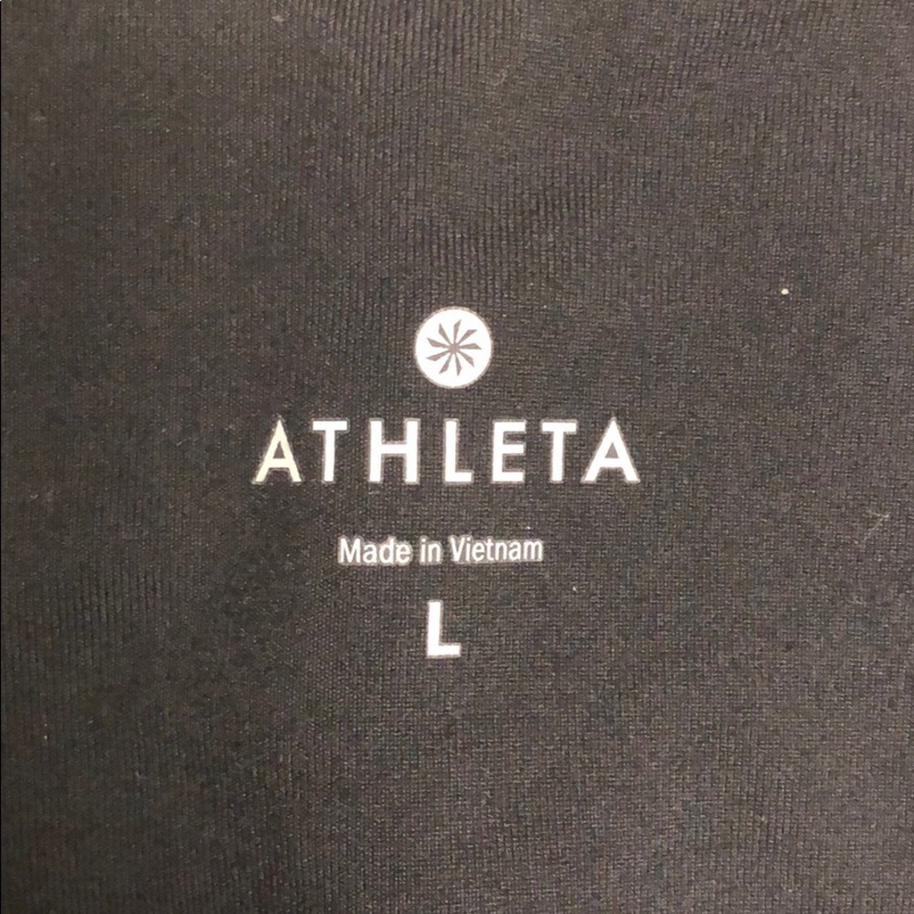 Athleta Black Large Capris with mesh sides - Picture 2 of 6